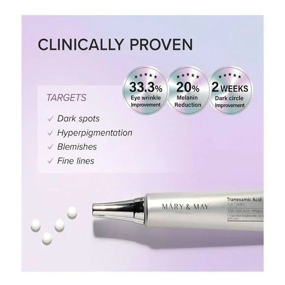 Mary & May Tranexamic Acid + Glutathione Eye Cream 12g/0.42 oz - Picture 3 of 9